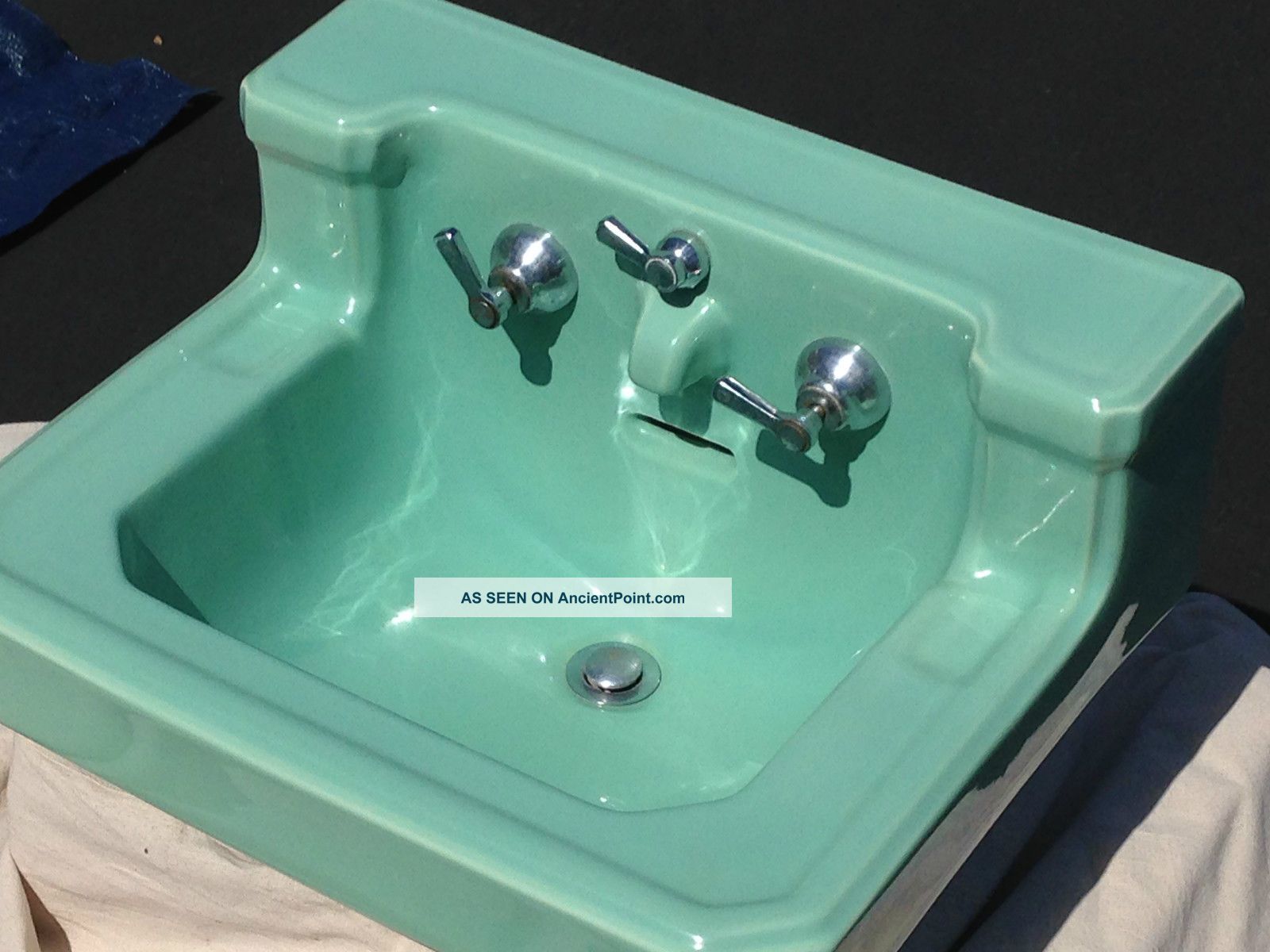 Vintage American Standard Seafoam Green Bathroom Sink Porcelain
