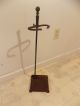 Antique Vintage Art Deco Cast Iron Fireplace Corner Tool Stand,  Ball Top Finial Hearth Ware photo 10