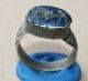Medieval Period Silver Finger Ring & Blue Stone 1300 - 1500 Ad, Roman photo 6