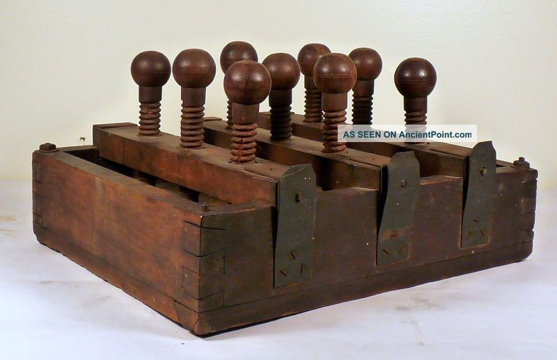 Rare Sculptural Object 19th C Flower Press Sculpture / Oddity Binding, Embossing & Printing photo