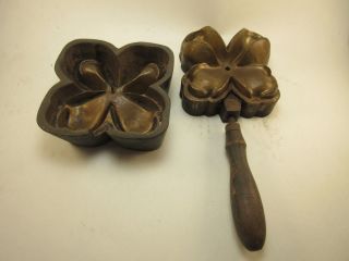 Fantastic Vintage/antique Millinery 4 Petal Flower Mold Tool Bronze? photo