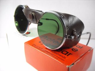 Vintage Ao American Optical Safety Glasses.  Nos.  Leather Side Shields. photo