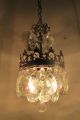 Antique French Basket Style Small Crystal Chandelier Ceilling Lamp Light 1940 ' S Chandeliers, Fixtures, Sconces photo 3