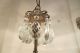 Antique French Basket Style Small Crystal Chandelier Ceilling Lamp Light 1940 ' S Chandeliers, Fixtures, Sconces photo 4