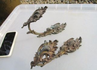 French Curtain Tie Back Hooks Rococo Baroque C1860 Architectural Antique Old X2 photo