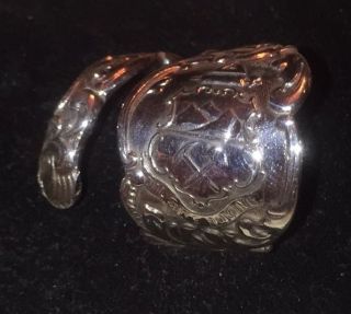 Rare Antique Estate Sterling Silver Colorado Mining Spoon Ring Size: 8 photo
