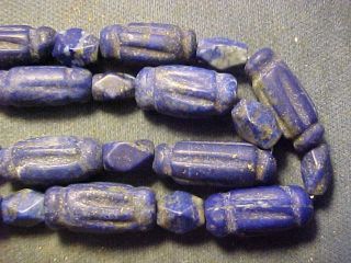 String Of Roman Lapis Lazuli Beads Circa 100 - 400 Ad photo