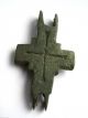 Circa.  1100 A.  D British Found Medieval Period Bronze Reliquary Crucifix Pendant British photo 1