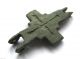 Circa.  1100 A.  D British Found Medieval Period Bronze Reliquary Crucifix Pendant British photo 3