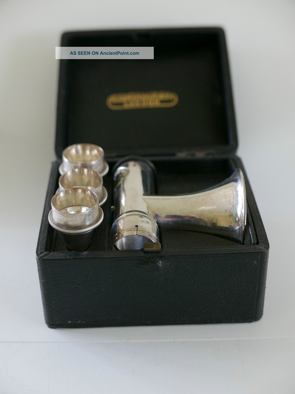 Antique 19th Century Otoscope By Allen & Hanburys - 3 Sized Inspection Probes Other Medical Antiques photo