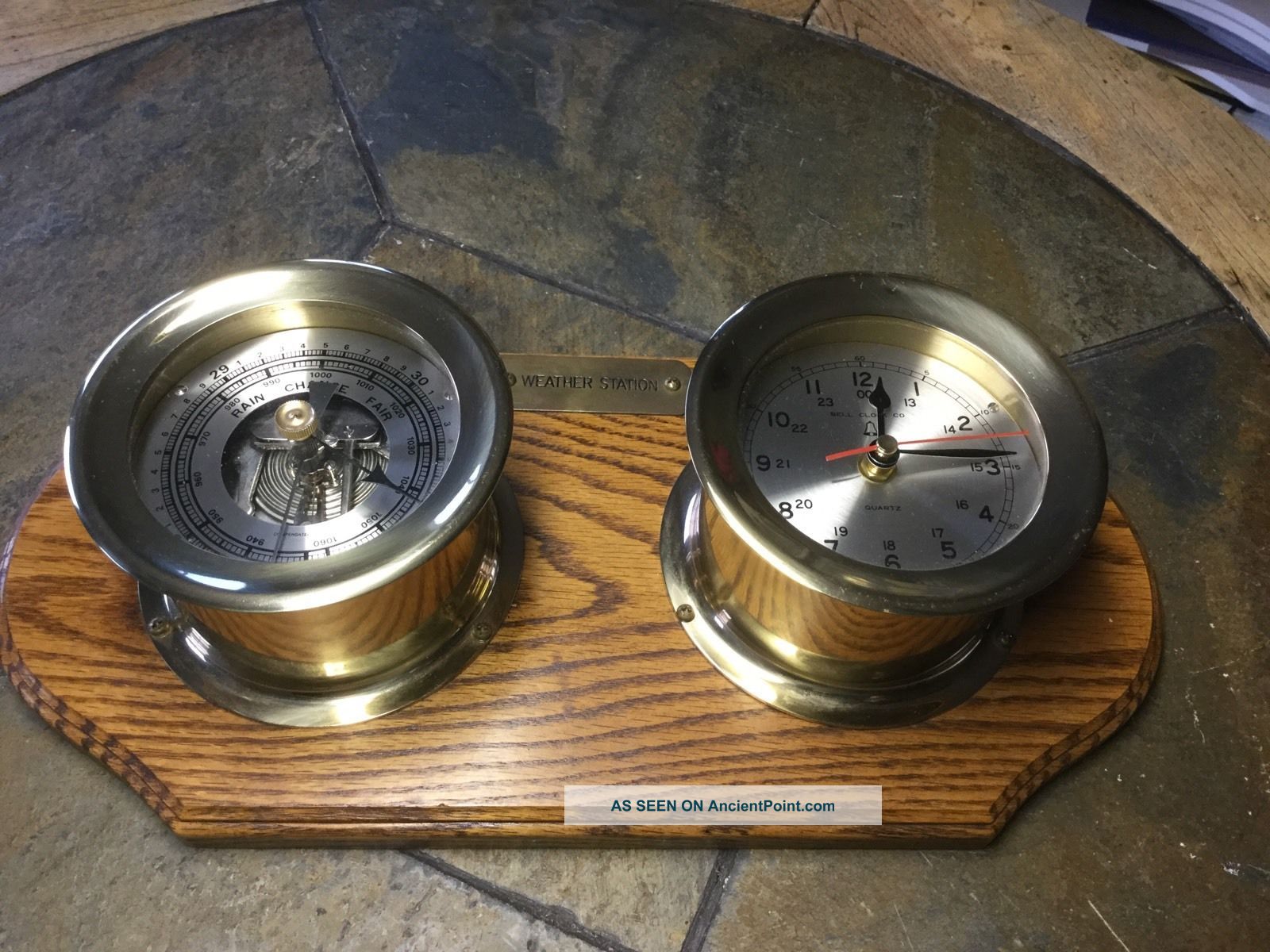 Bell Clock Co.  German Marine Ship ' S Bell Clock And Barometer Clocks photo