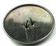 Antique Steel Button W/ Fancy Brass Design & Cut Steel Accents - 1 & 9/16 Inch Buttons photo 1