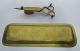 Antique Brass Candle Snuffer/scissors & Tray Marked Russian Imperial Eagle Yqz Metalware photo 2