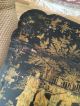 Antique 19th C.  Chinese Lacquer French Regency Chinoiserie Nest Tables Pair Trays photo 5