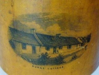19th Century Victorian Scottish Treenware Wood Box Souvenir Burns Transfers photo