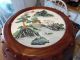 Vintage Asian Style Wooden Plant Stand End Table Marble Top N/r 1900-1950 photo 2