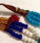 Glass Bead & Leather Necklace Native American photo 2