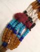 Glass Bead & Leather Necklace Native American photo 3