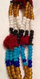 Glass Bead & Leather Necklace Native American photo 4