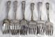 6 Silver Plate - Fancy - Cold Meat Forks - Various Makers - 8 