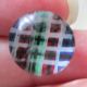 Antique Glass Kaleidoscope Button,  Boxes Design,  Multi Colors,  Black,  Red,  Green,  Blue Buttons photo 1