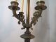Vtg Antique Victorian Brasstable Candelabra Lamp Marble Base Hollywood Regency Lamps photo 4