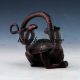 Chinese Retro Brass Snake Wrapped Around Basalt Statue Wr10506 Other Antique Chinese Statues photo 3