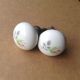 Antique Orig.  Vict.  - Porcelain&brass - Rosebbud Drawer/dresser Pull Knobs,  Screws Old Architectural & Garden photo 1
