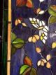 Glass Window Stained Leaded Wood Frame Butterflies W/purple Back Tiffany Style 1940-Now photo 3