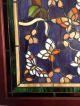 Glass Window Stained Leaded Wood Frame Butterflies W/purple Back Tiffany Style 1940-Now photo 5