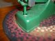Unusual Scale,  Dark Green Cast Iron W/ Round Enamelware Pan Display Piece Primitives photo 6