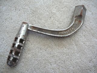 Monarch - Antique Nickeled Cast Iron Wood Burning Cook Stove Tool Grate Crank photo