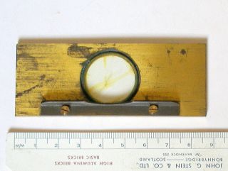 19th.  C Brass Polar Microscope Accessory,  Selenite Disc In Brass Frame photo