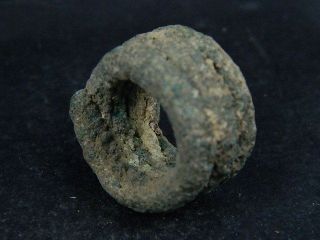 Ancient Bronze Ring Medieval 1300 Ad B1421 photo