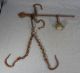 Revolutionary War Cast Iron Chain Hook Bronze Weight Market Trade Balance Scales Scales photo 1