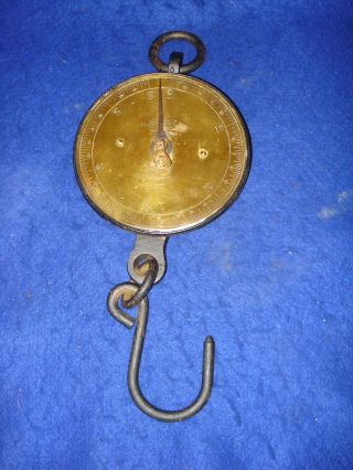 Salter Spring Balance 58 Lb Scale Cast And Brass _british Made - photo