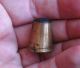 Antique Gold Filled Red Glass Top Sewing Thimble Thimbles photo 6