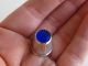 Fine Antique Sterling Silver Norway Haakon Jakobsen Thimble Blue Glass Top Thimbles photo 5