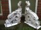 Antique Pair Victorian Corbels Architectural Salvage Chippy Paint Corbels photo 6