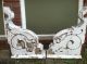 Antique Pair Victorian Corbels Architectural Salvage Chippy Paint Corbels photo 7