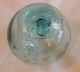 Vintage Japanese Glass Fishing Float Small 2.  5 Inch Very Rare Makers Mark (7) Fishing Nets & Floats photo 2