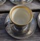 Lenox Demi Tasse Porcelain Inserts Sterling Silver Holder And Saucers Cups & Goblets photo 4
