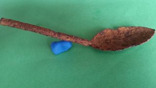 37.  Byzantine / Medieval Iron Spoon photo