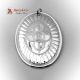 Christmas Ornament 5 Golden Rings Medallion Sterling Silver Towle 1975 Other Antique Sterling Silver photo 1
