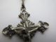 Vintage Sterling Silver Double Capped Rock Crystal Crucifix Rosary Nr Yqz Other Antique Sterling Silver photo 6