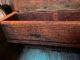 Antique Primitive Wooden Tool Box Chest Folk Art Blue Paint Bulldog Advertising Primitives photo 6