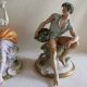 Dn - Pair Capodimonte Giuseppe Cappe Peasant Man & Woman Figurines - 8.  5 