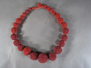 Old Chunky Coral Bead Necklace 20 Inch 120 Grams photo