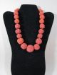 Old Chunky Coral Bead Necklace 20 Inch 120 Grams Necklaces & Pendants photo 2