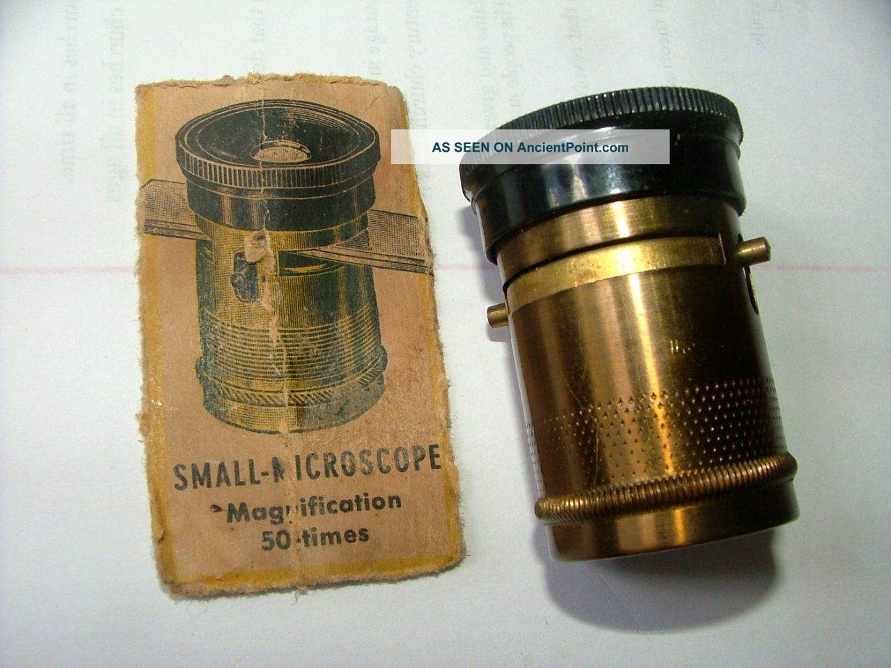Rare Antique/vtg Small Miniature Slide Microscope Magnifier 50 - X Germany Optics Microscopes & Lab Equipment photo